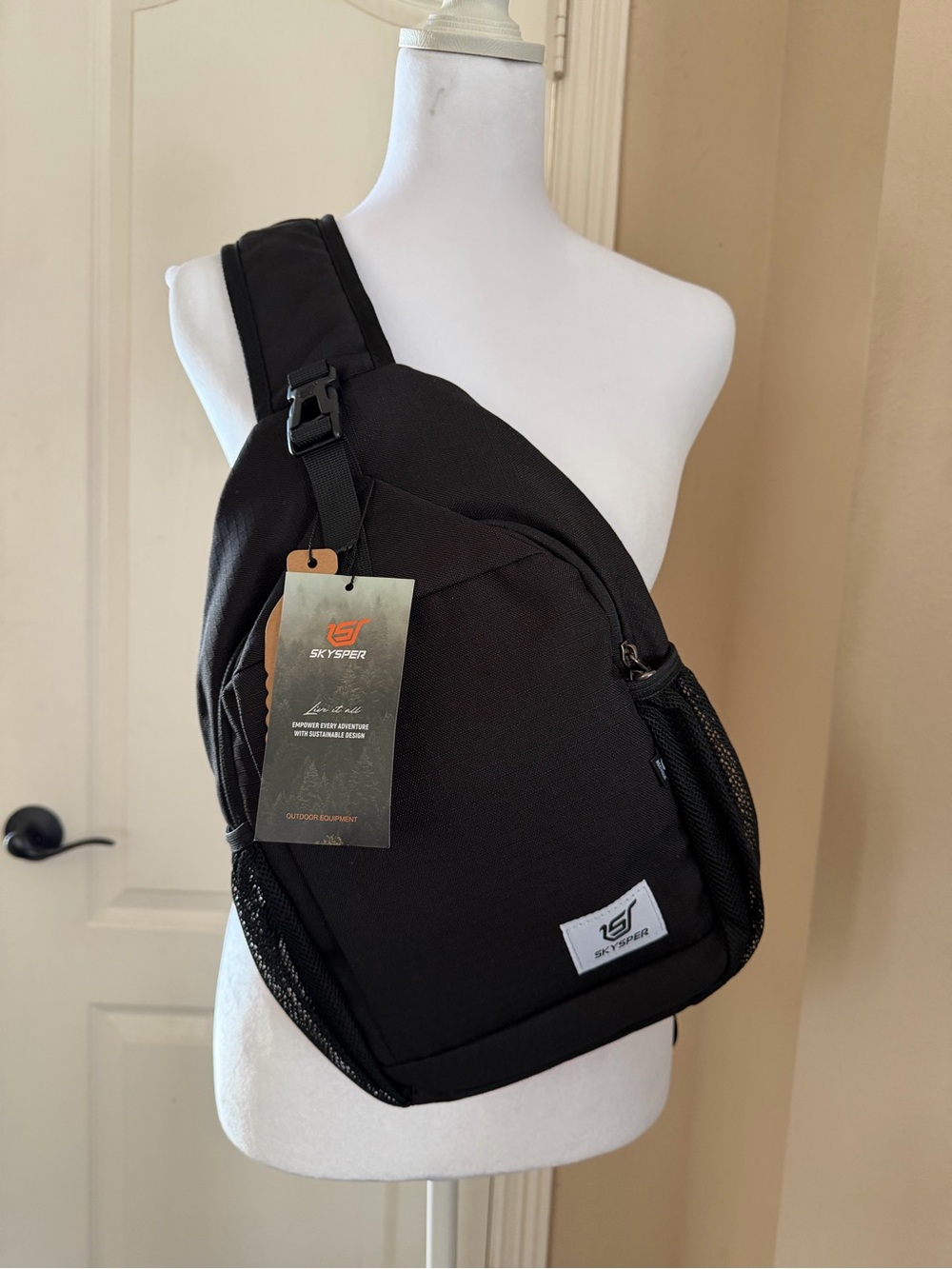 Skysper Black Crossbody Sling Bag